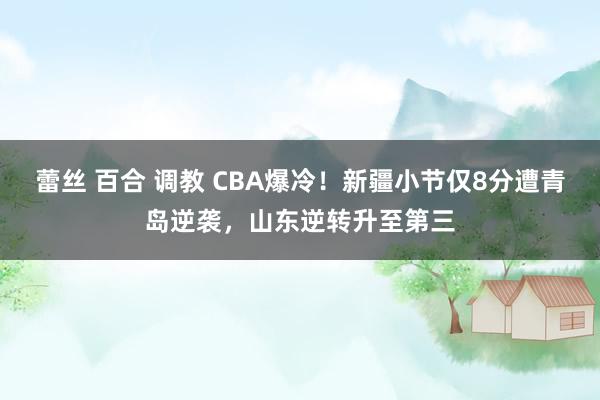 蕾丝 百合 调教 CBA爆冷！新疆小节仅8分遭青岛逆袭，山东逆转升至第三