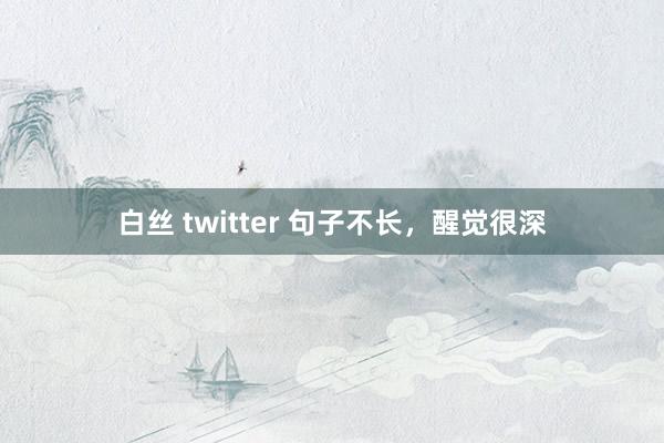 白丝 twitter 句子不长，醒觉很深