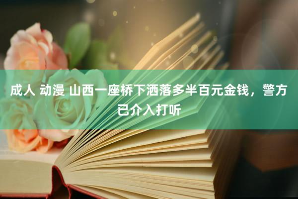 成人 动漫 山西一座桥下洒落多半百元金钱，警方已介入打听